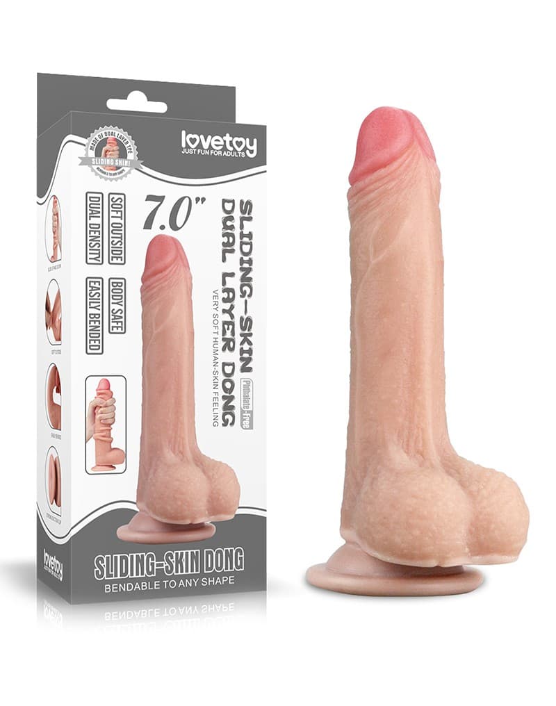 LoveToy - 7 inch Sliding Skin Dildo 8