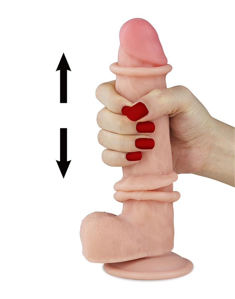 LoveToy - 8 inch Sliding Skin Dildo 5