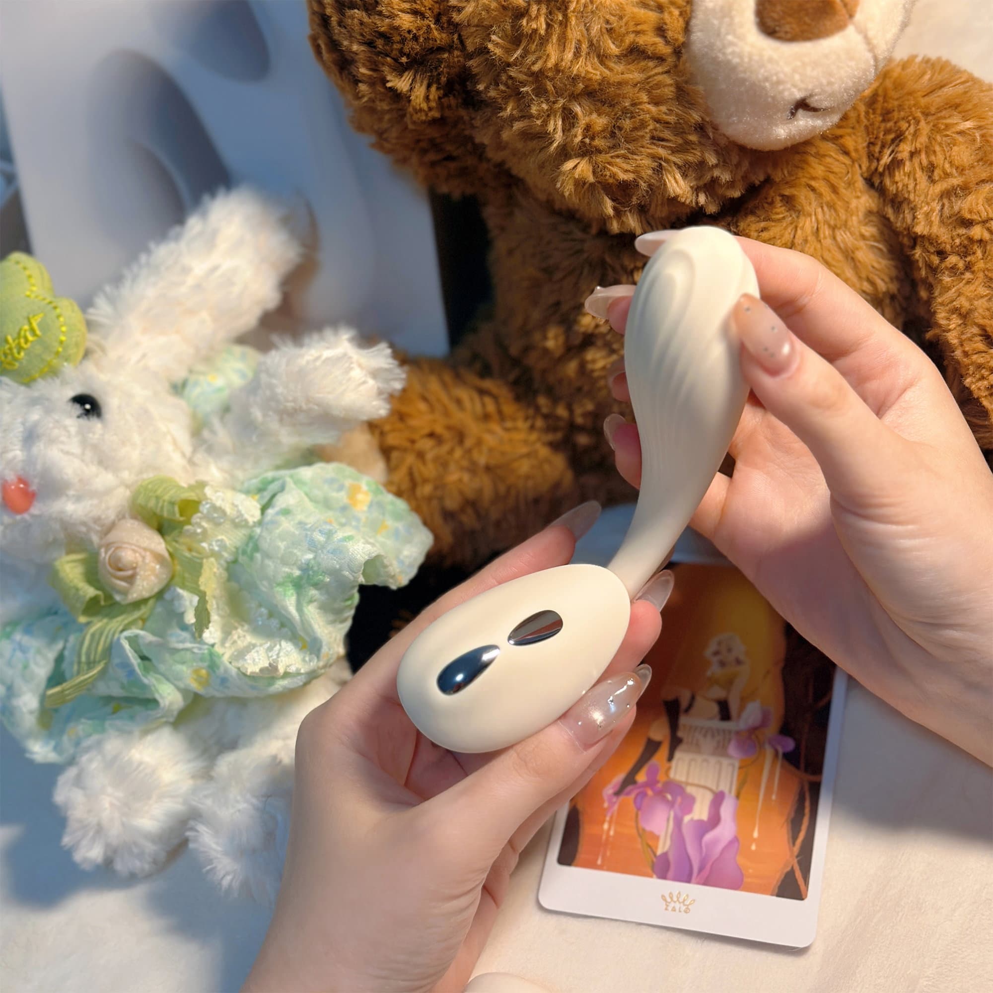 ZALO - Deya - Draagbare vibrator – Ivoorwit 10
