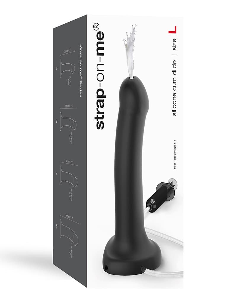 Strap-On-Me - Squirting Cum Dildo Maat L - Zwart 2