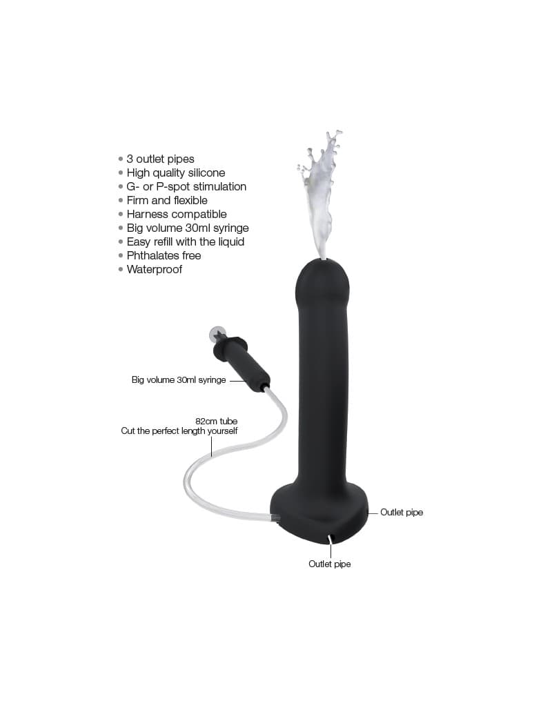 Strap-On-Me - Squirting Cum Dildo Maat L - Zwart 5