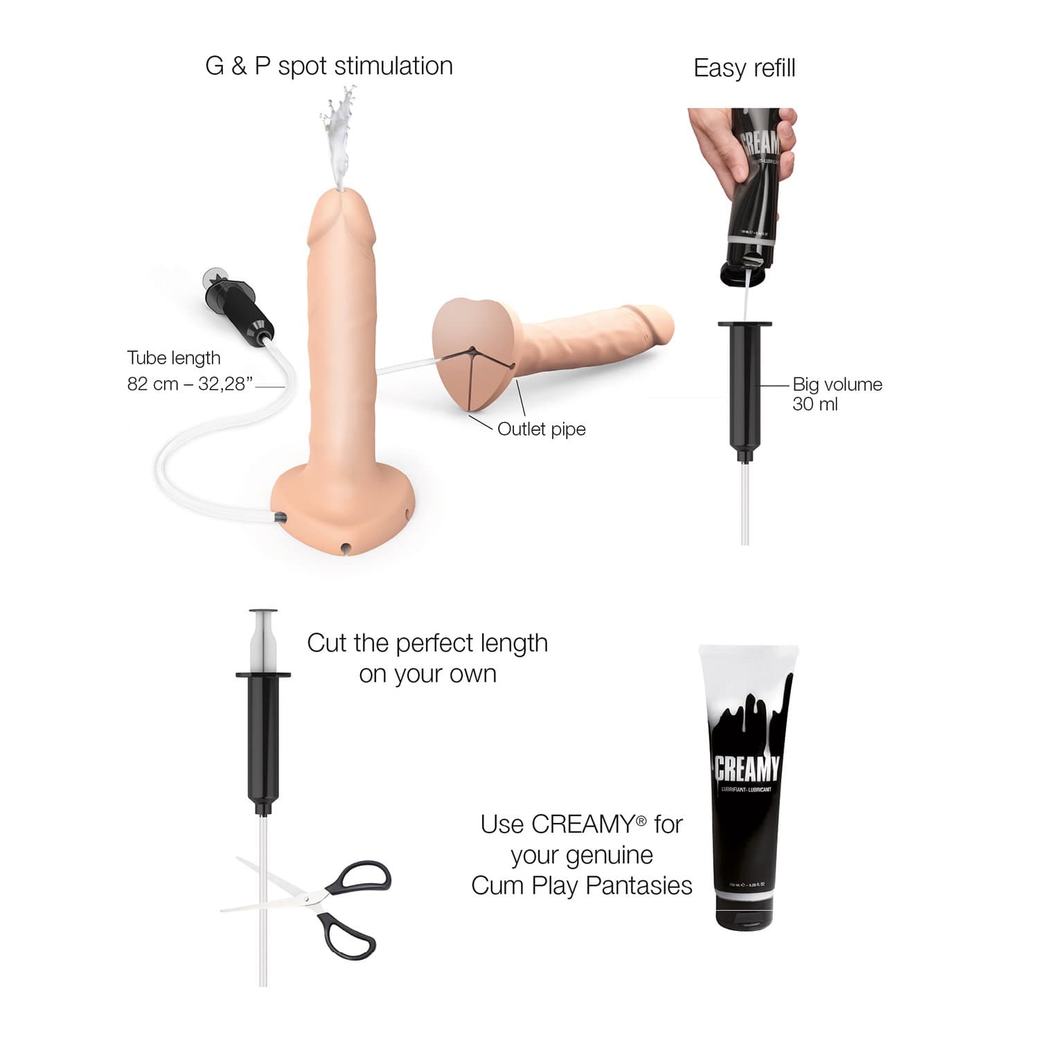 Strap-On-Me - Squirting Cum Dildo Realistic - Maat L - Nude 3