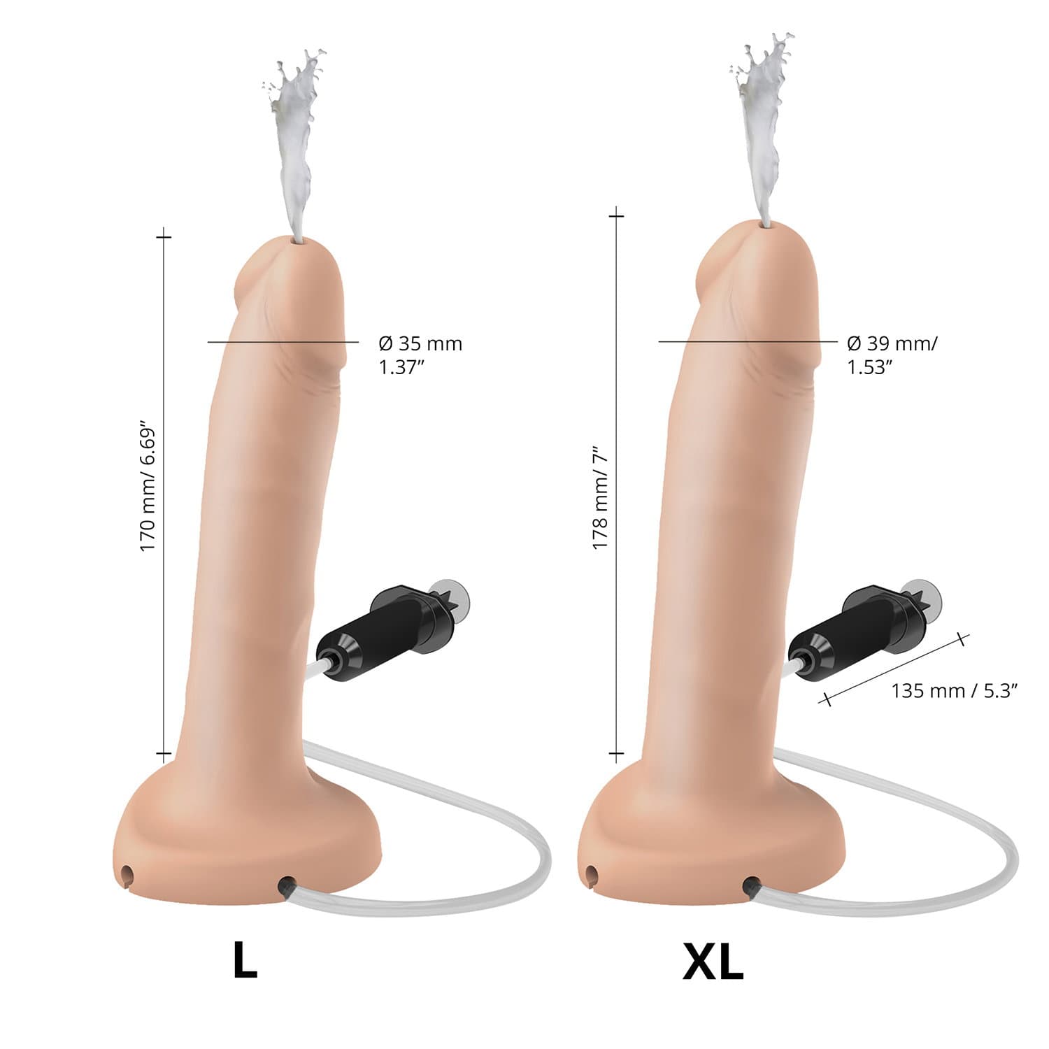 Strap-On-Me - Squirting Cum Dildo Realistic - Maat L - Nude 5
