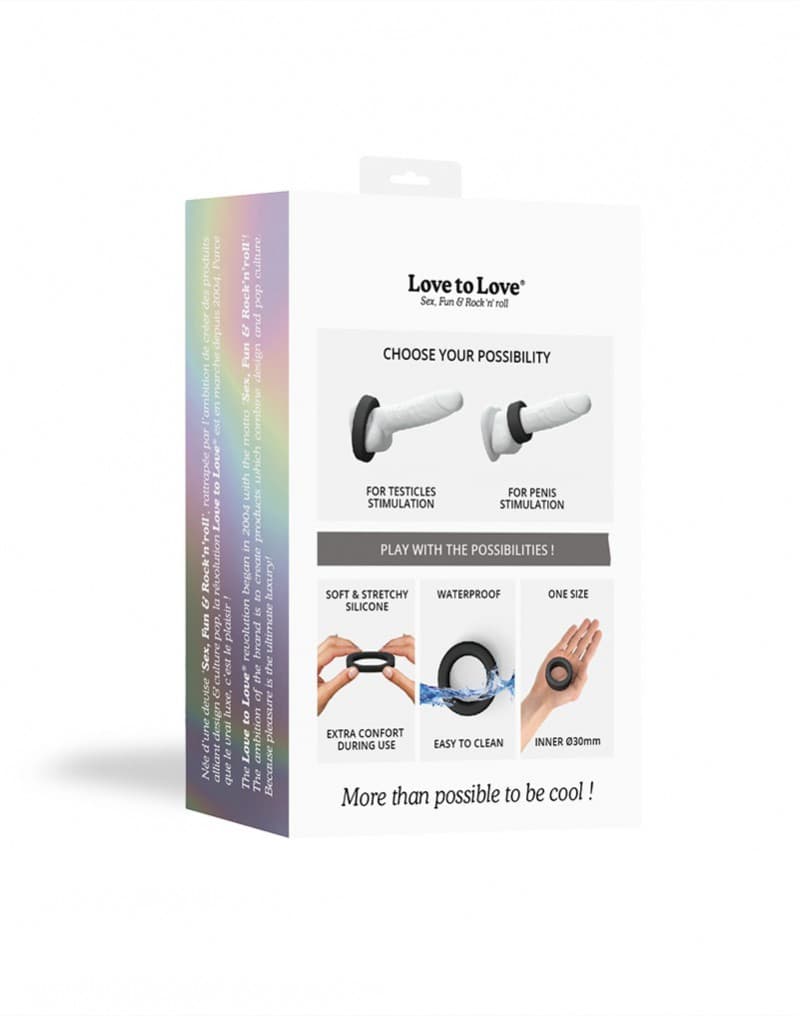 Love to Love - Cool Ring - Cock Ring - Zwart 3