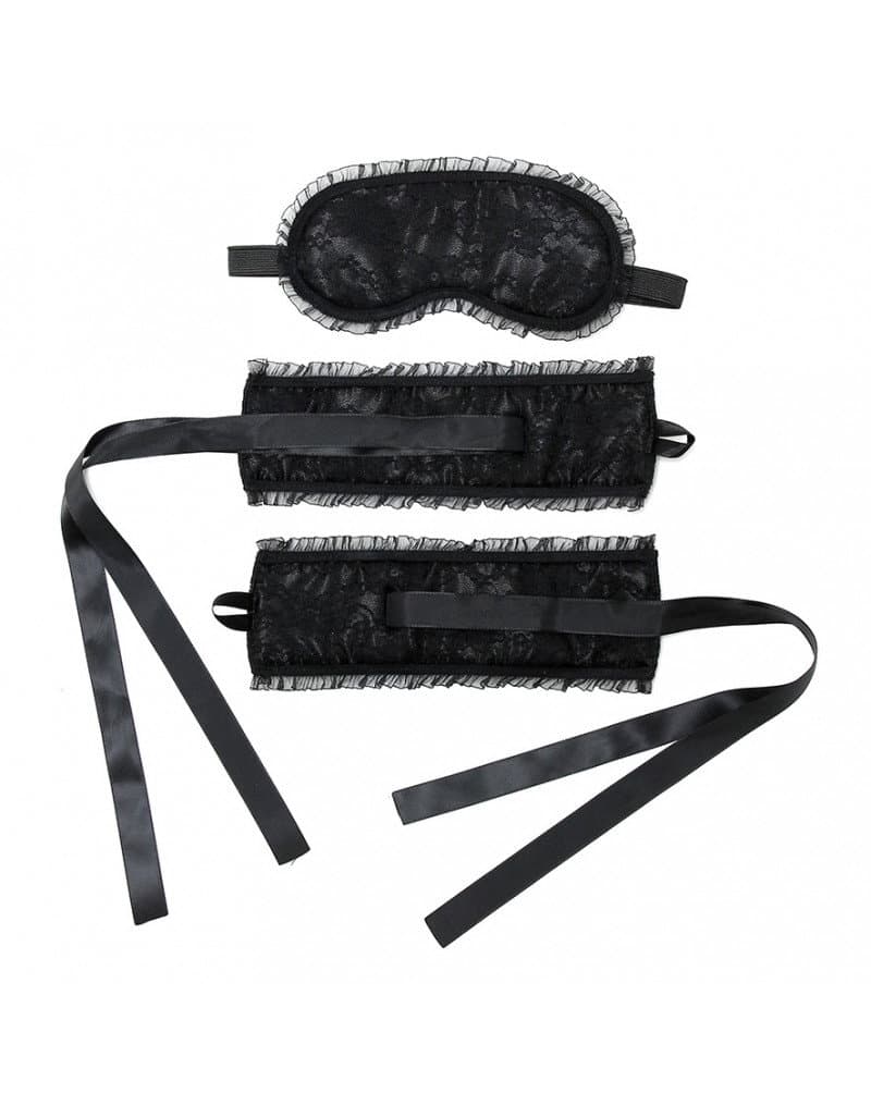 Satijnlook Handboeien en Masker (art. 7039) 2