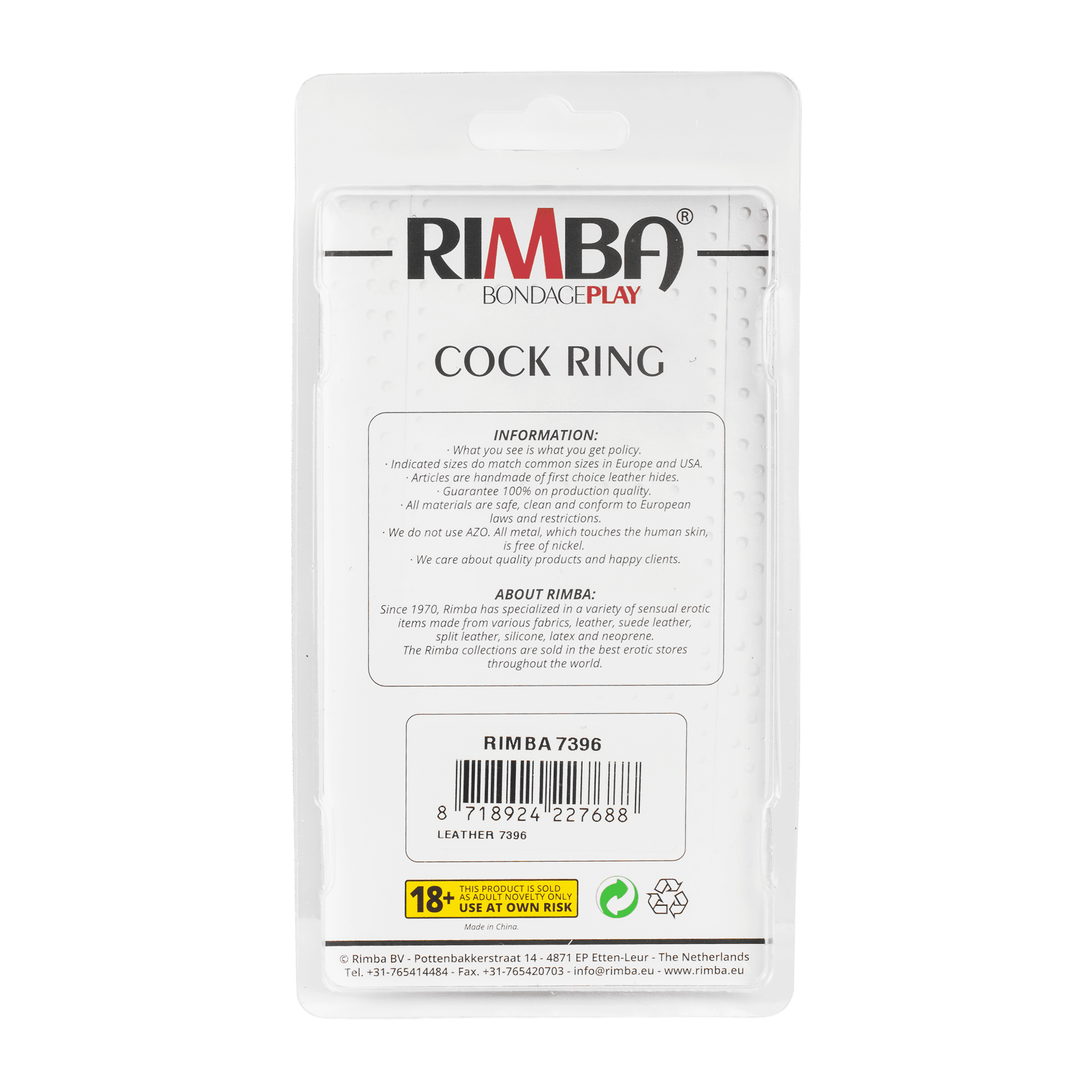 Rimba - Penis band met klittenband en veter 4