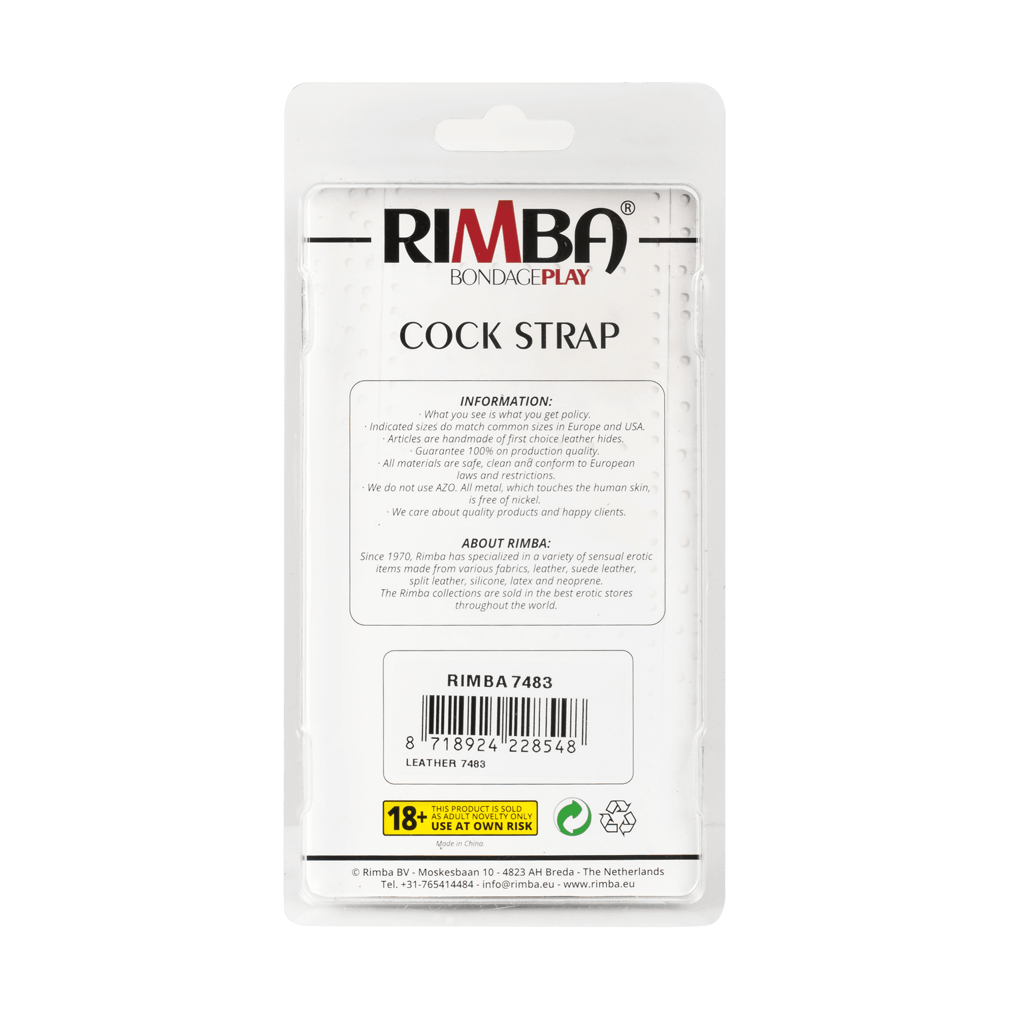 Rimba - Luxe penisband met drukknopen 6