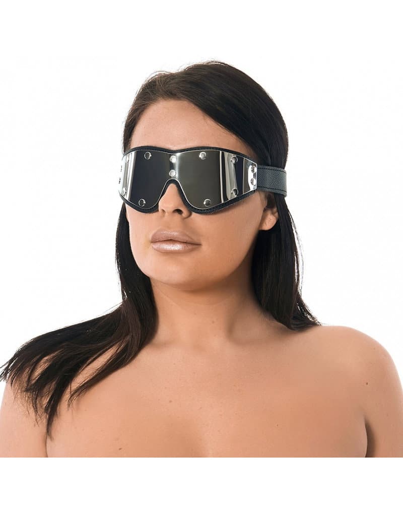 Rimba - Lederen oogmasker met metaal