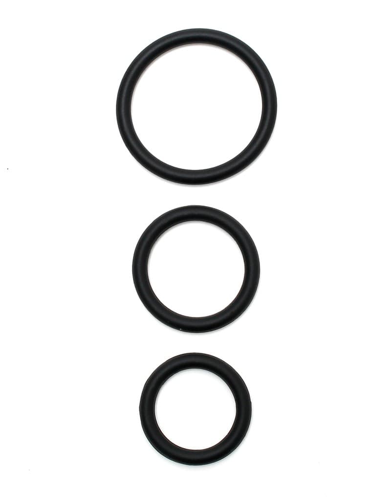 Rimba - Flexibele siliconen cockring-set (3 stuks) 3