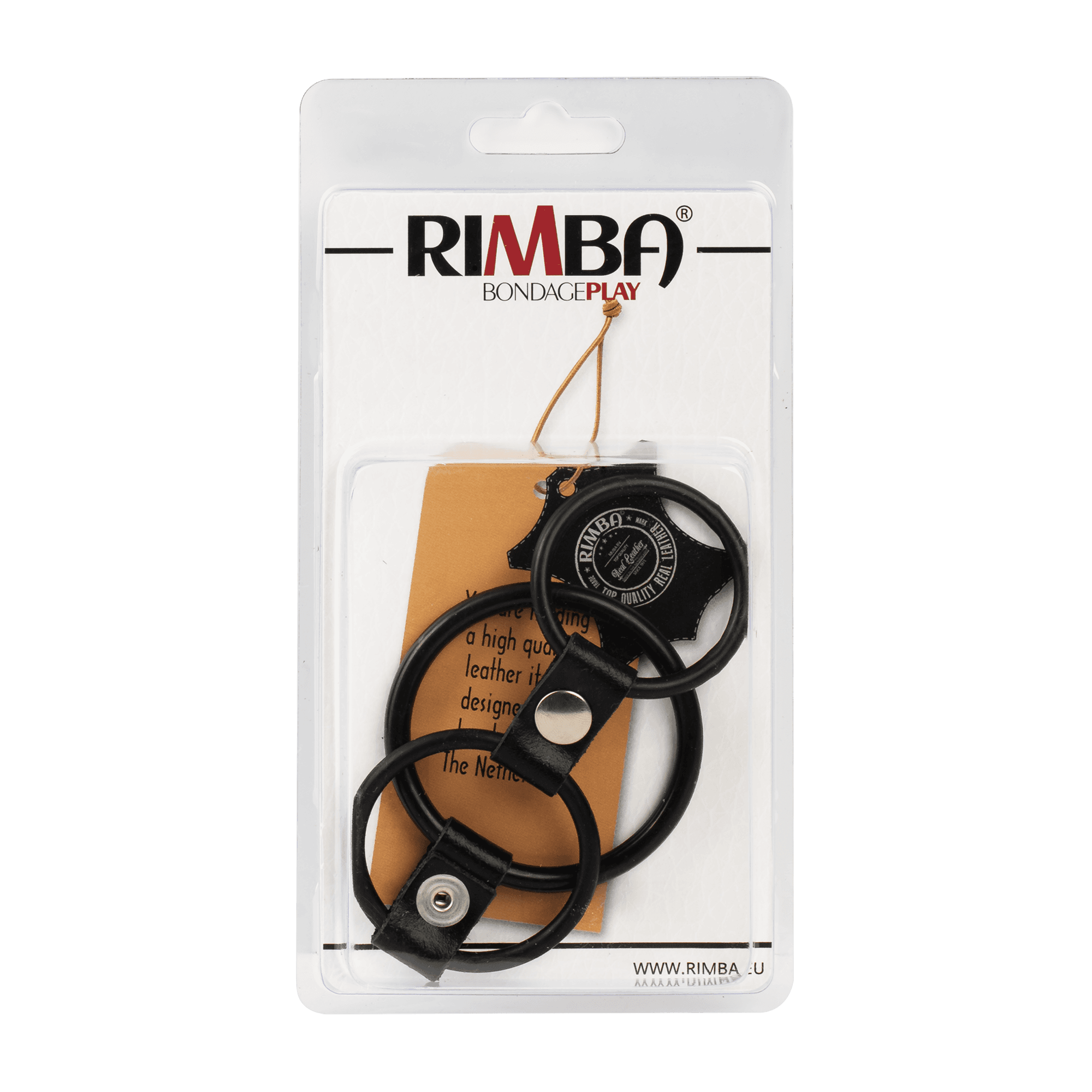 Rimba Bondage Play - Triple Cockring Rubber - Zwart 5