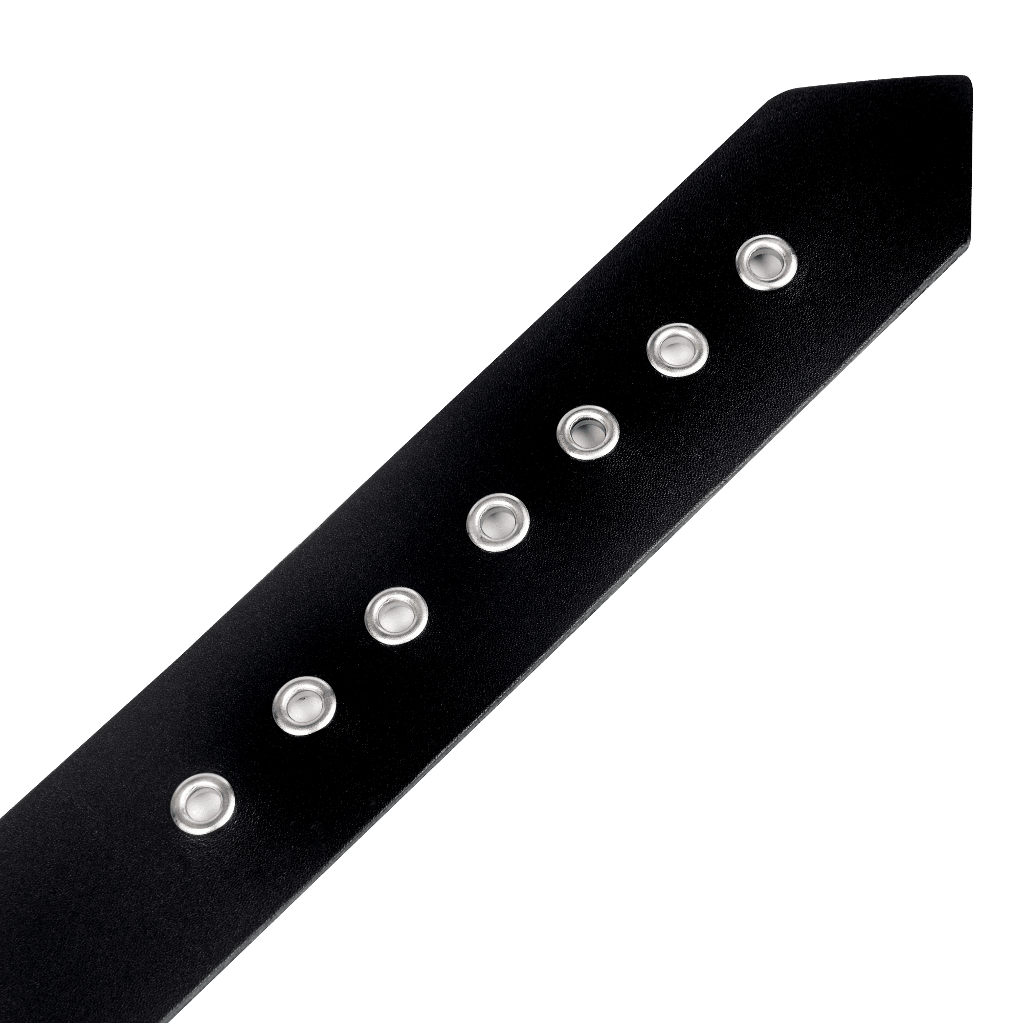 Rimba Bondage Play - Lederen Halsband met Metalen Gesp - Zwart 5