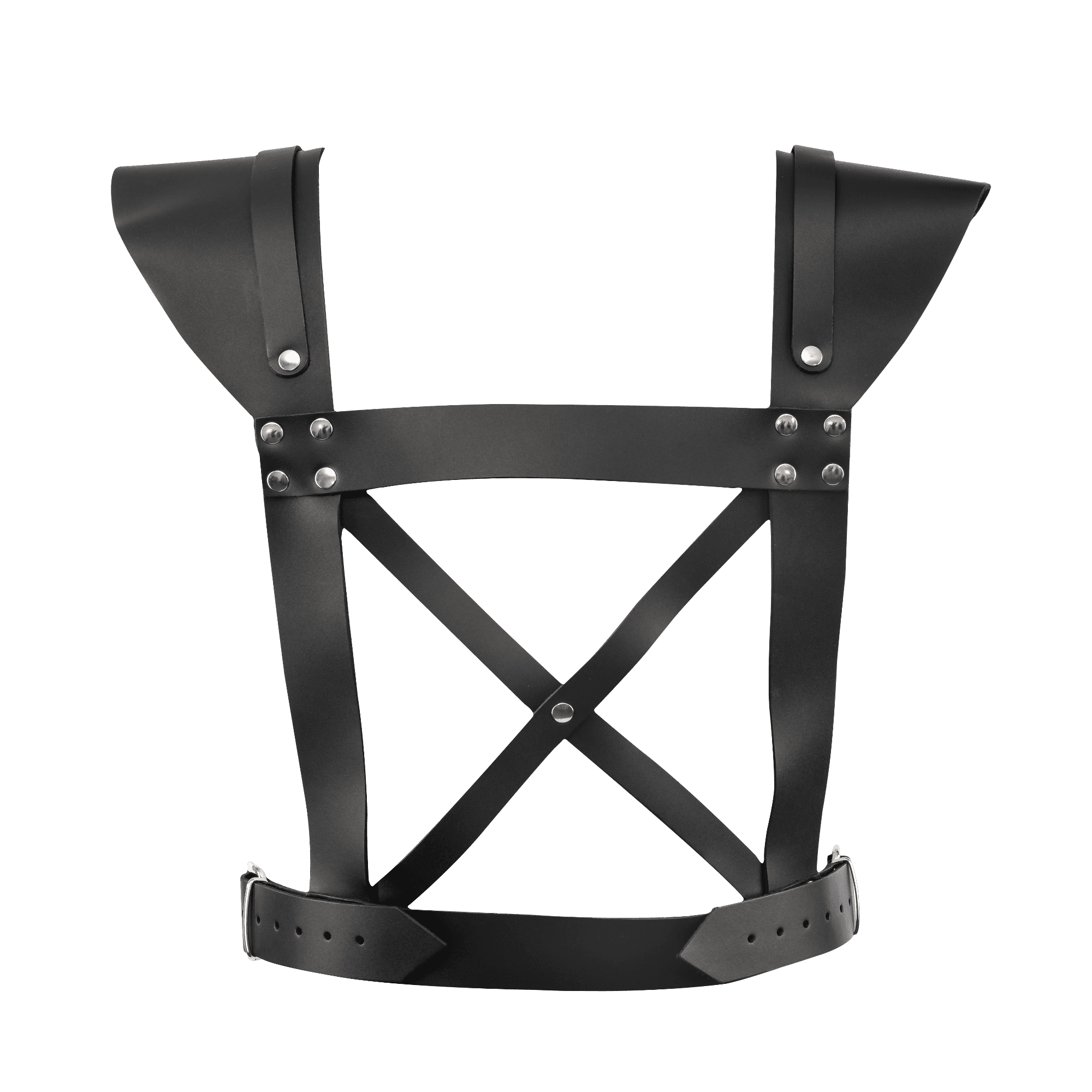Rimba Bondage Play - Lederen Borstharnas - Zwart (art. 8262) 5