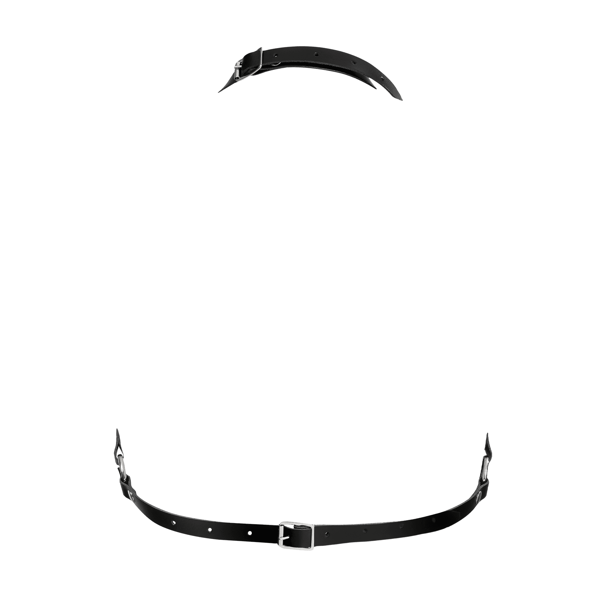 Rimba Bondage Play - Luxe Lederen Borstharnas met Zakken - Zwart 8