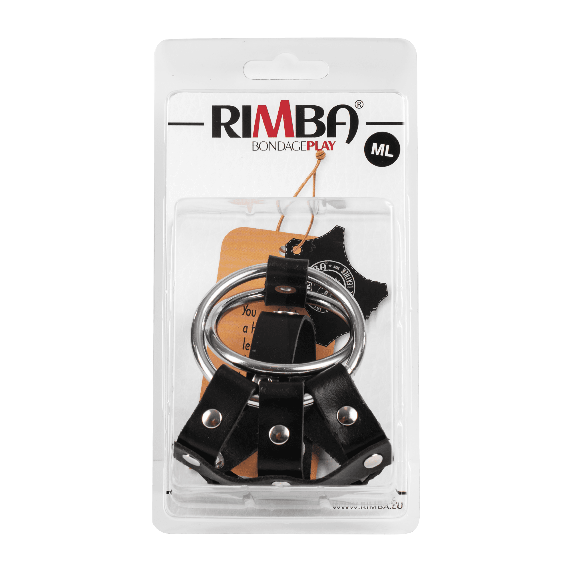 Rimba Bondage Play - Leren Balzakkooi met spijkers - Zwart 5