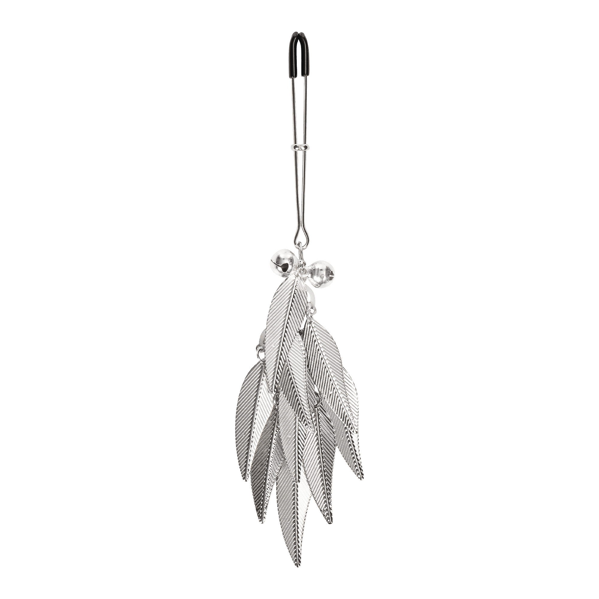 Rimba Bondage Play - Tepelklemmen met Veren - Zilver 4
